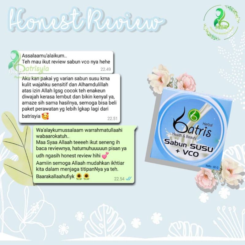 SABUN VCO BATRISYIA HERBAL SEMUA VARIAN/ SABUN CUCI MUKA BATANG BERAS MERAH PEPAYA BENGKOANG SUSU