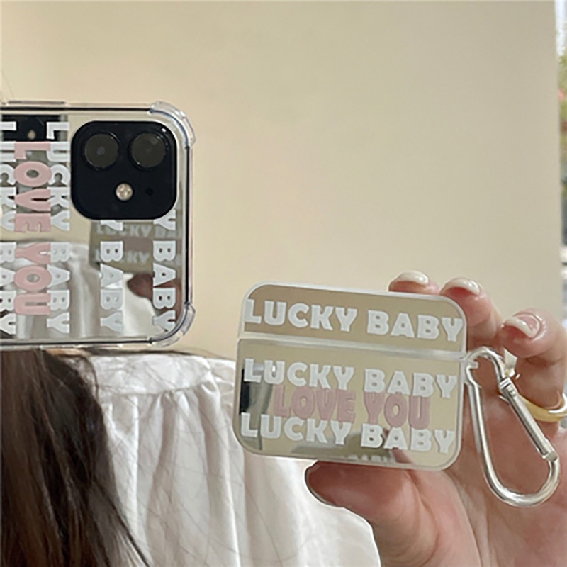 Case Pelindung Earphone Bluetooth Anti Jatuh Motif Print BABY LOVE YOU Untuk Airpods 1 2 3 Pro 3