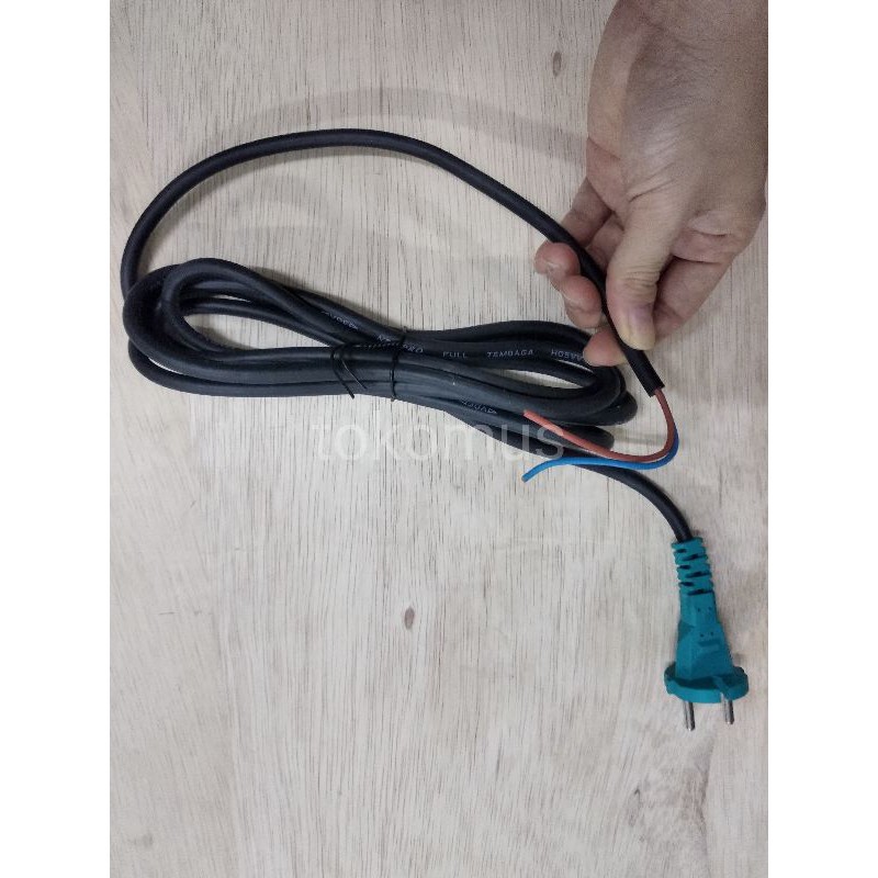 Kabel Mesin 2 x 3Meter/Kabel Listrik/Kabel Pompa Air/Kabel Mesin Planer Full Tembaga