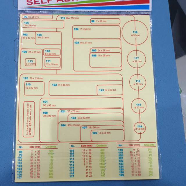 ABC SELF ADHESIVE LABEL