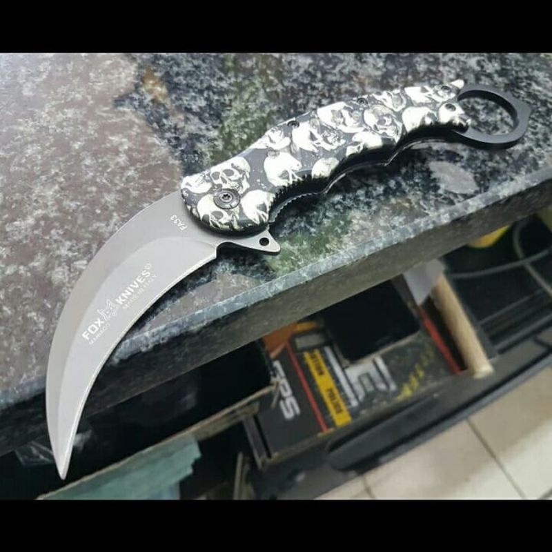 PISAU LIPAT SAKU POCKET SURVIVAL KIT FA-33 TENGKORAK KARAMBIT