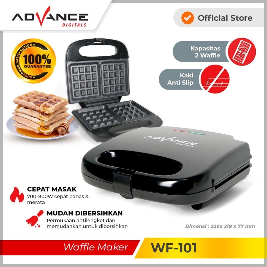 ADVANCE WAFFLE MAKER PEMANGGANG ROTI WAFFLE 2 LAPIS WF-101