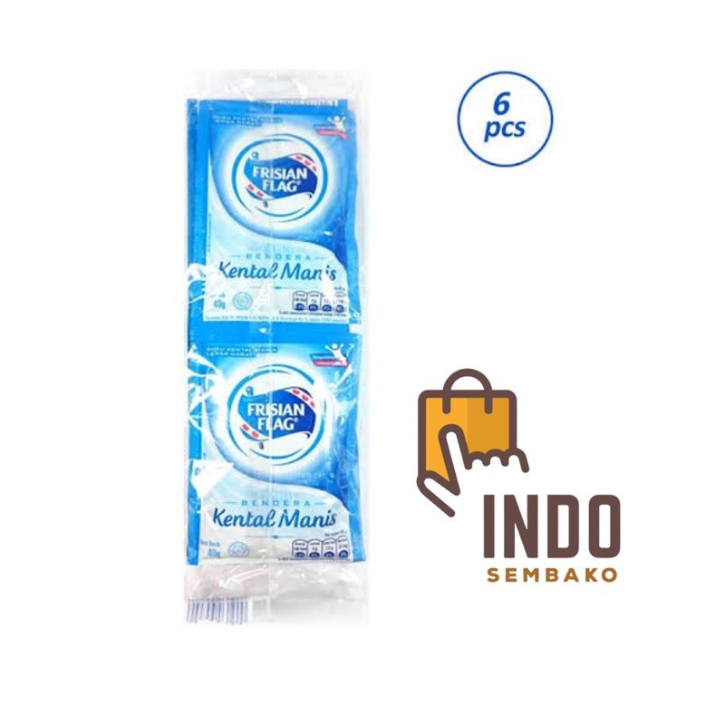 susu kental manis frisian flag sachet 6 x 42g / susu kental manis bendera 6 sachet / SKM Sachet