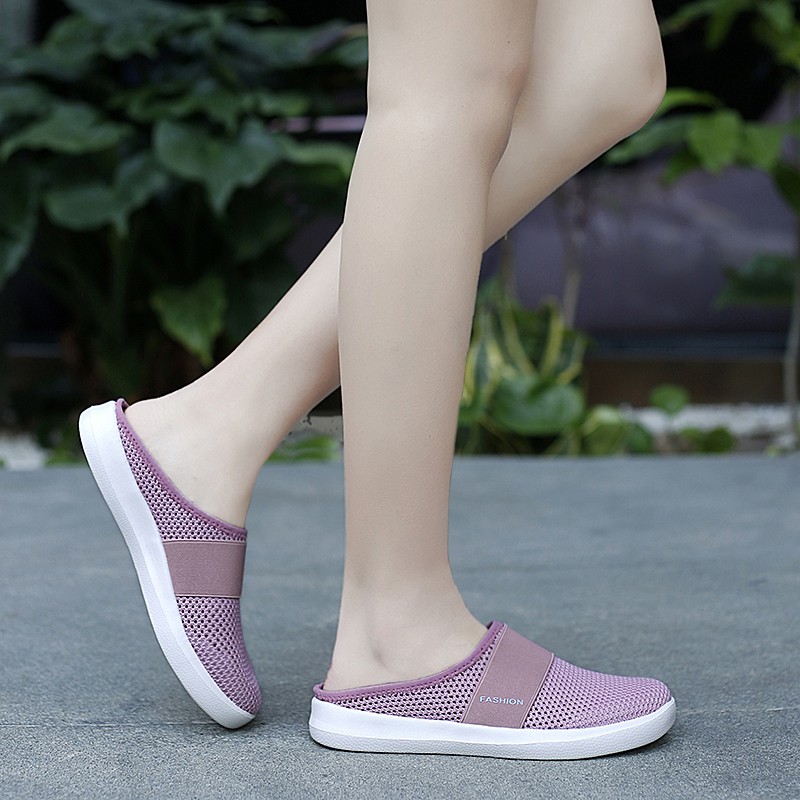 FOKU Sepatu Flatshoes Santai Wanita Slip On Korea Terbaru