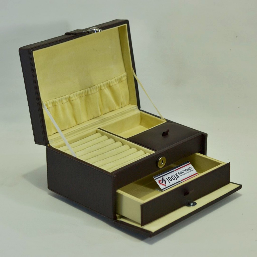 NEW!! Jewelry Box | Kotak Tempat Perhiasan &amp; Accesories Brown Cream