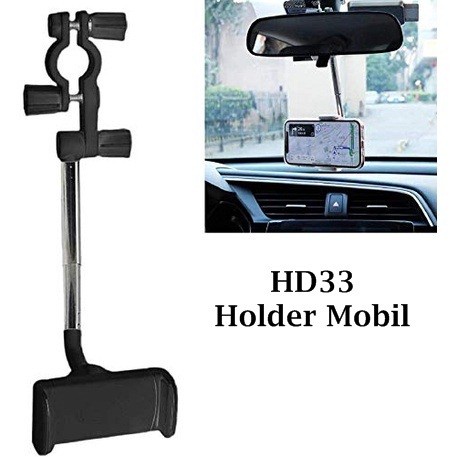 Car Holder Hp Spion Mobil Model Gantung Putaran 360 Derajat - Holder Kaca Spion HD33 / Holder Mobil HD-33