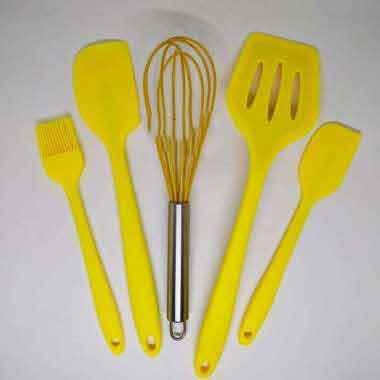 Spatula Silicone / Baking Props / Spatula Set isi 5pcs / Warna Random