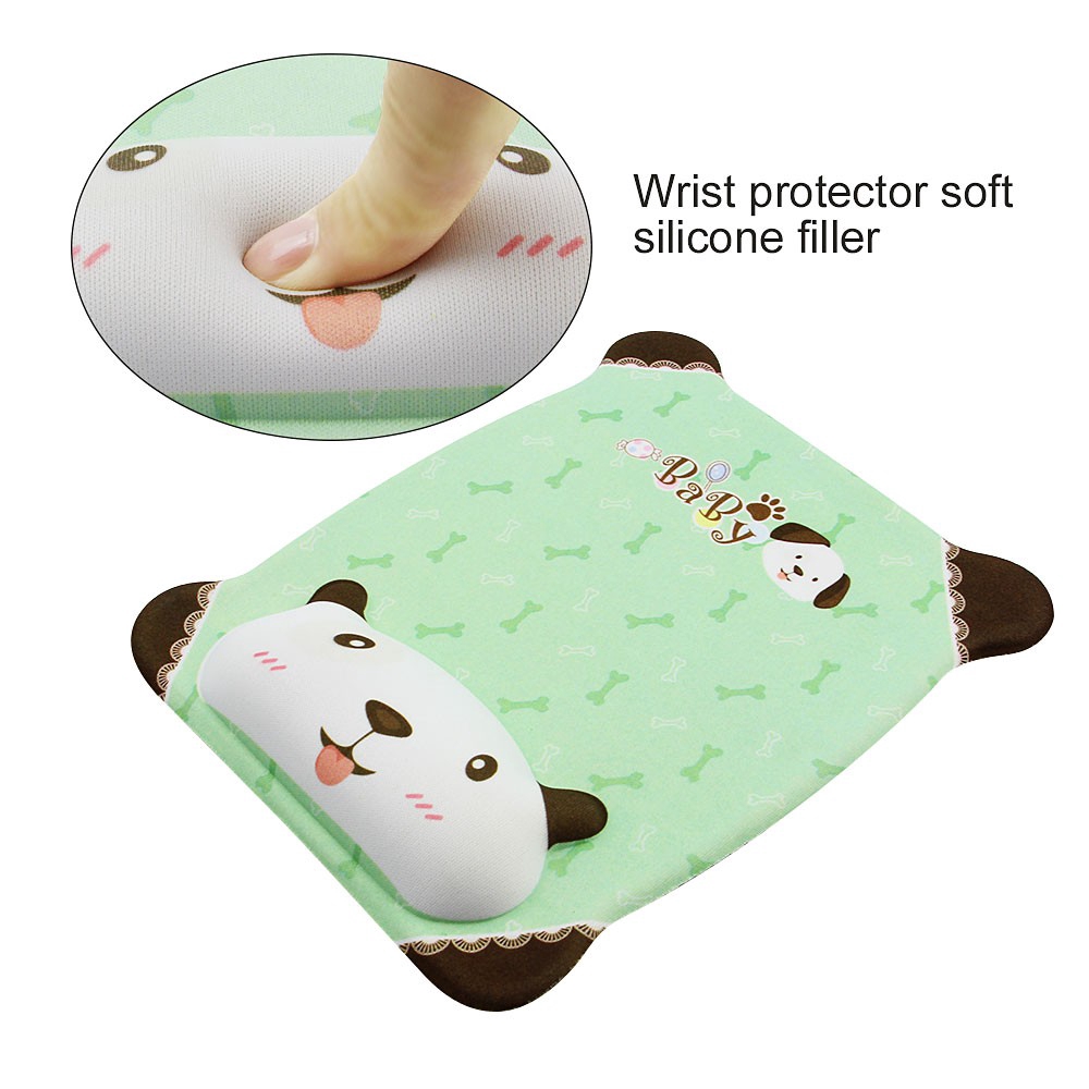 Lucu Kartun Silikon Gelang Mouse Pad Lembut Memory Foam Comfort Wrist Rest Support Mouse Mat