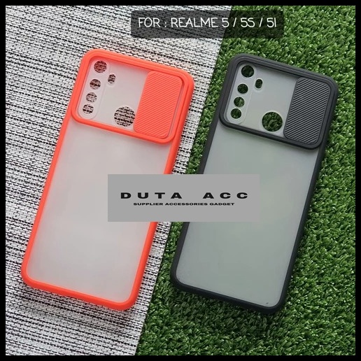 REALME 5 5i 5S SOFT CASE MATTE CAMERA SLIDING SLIDE PROTECTOR CASING SILIKON