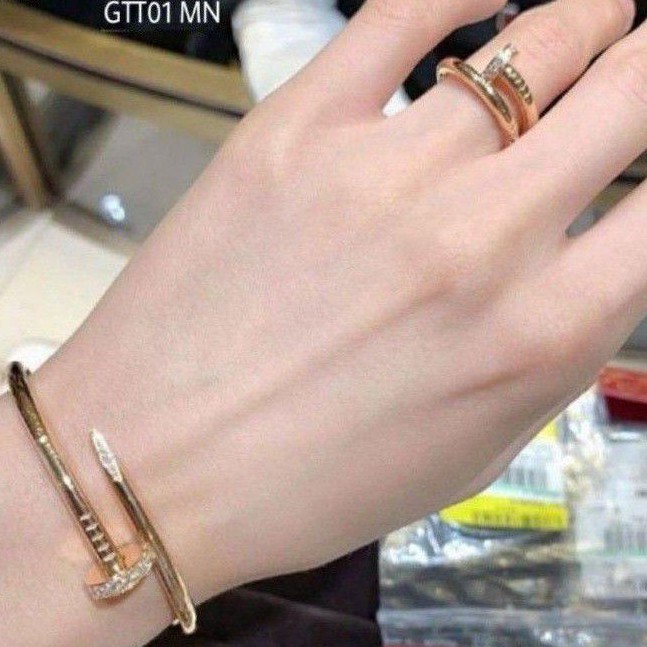 Titanium Set Perhiasan Gelang dan Cincin Wanita GTT01