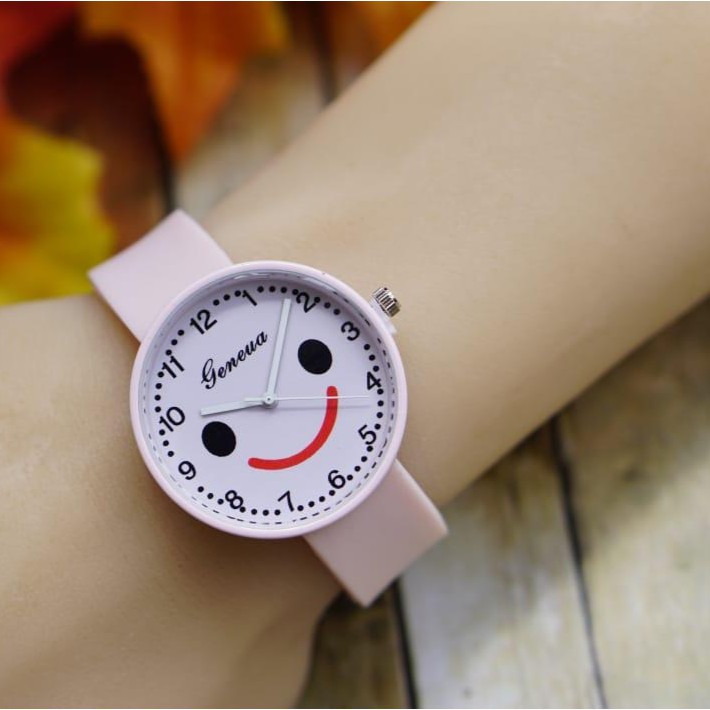 Jam Tangan Wanita Murah HARAJUKU SMILE Korean Style Geneva // GN038