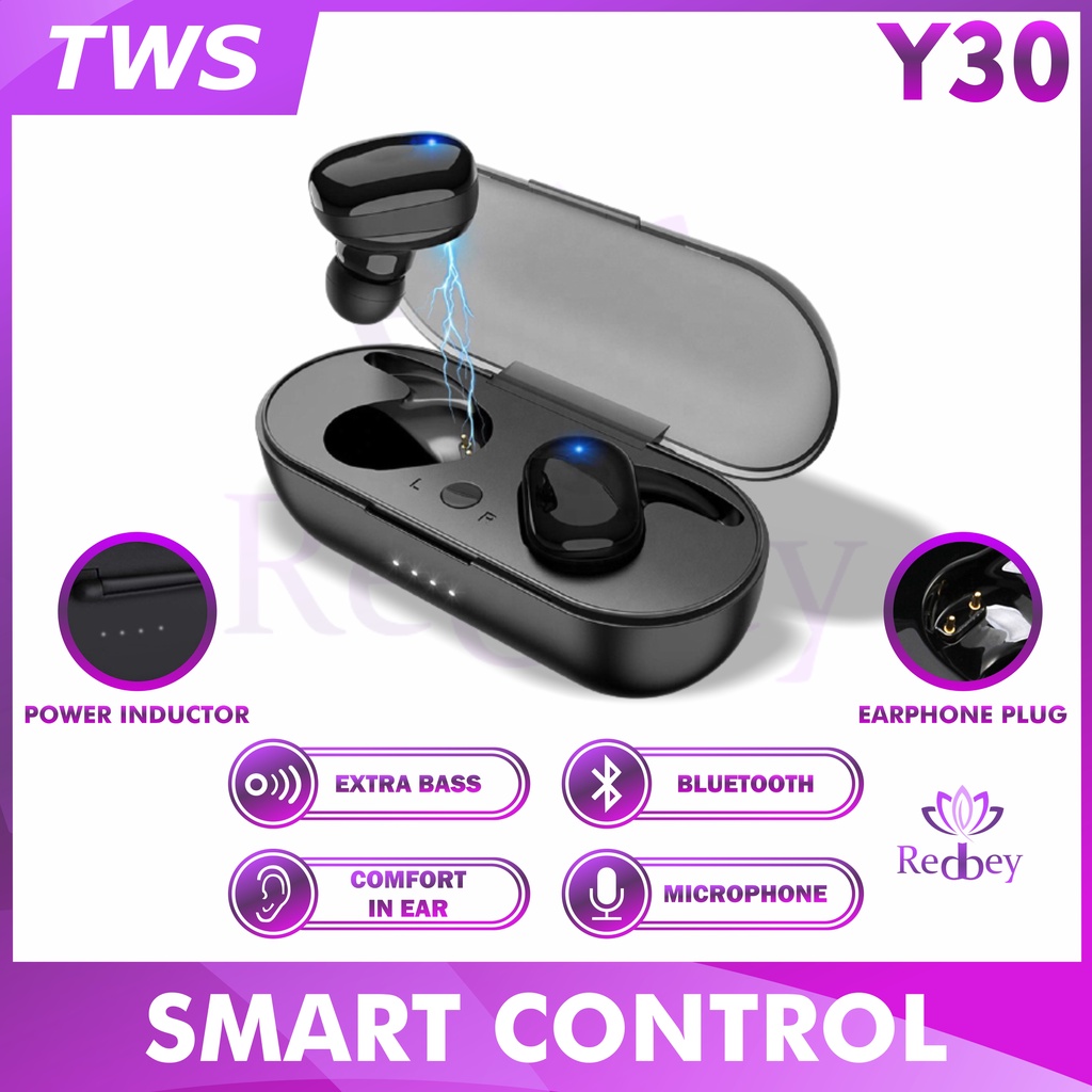 TWS Y-30 Headset Bluetooth Stereo BASS smart control tws-4 BASS stereo music gaming earphone with mi