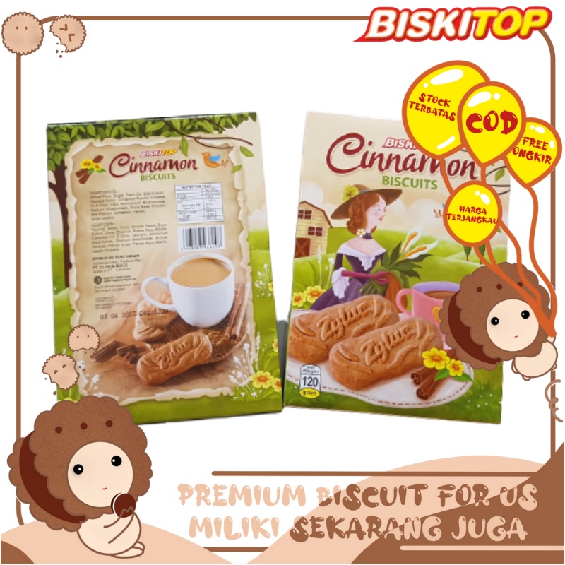 

BISKITOP - CINAMON 120g Rasa Kayu Manis Biskuit Anak Cemilan Biscuit Lebaran Murah Manis Biskuit Parcel Parsel