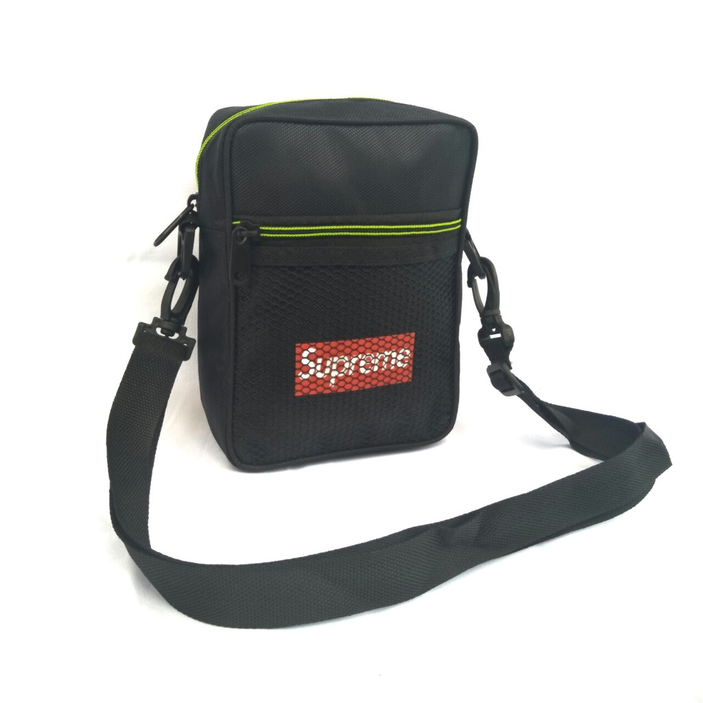 Tas selempang supreme tas fashion pria tas selempang pria 7 inchi - hitam