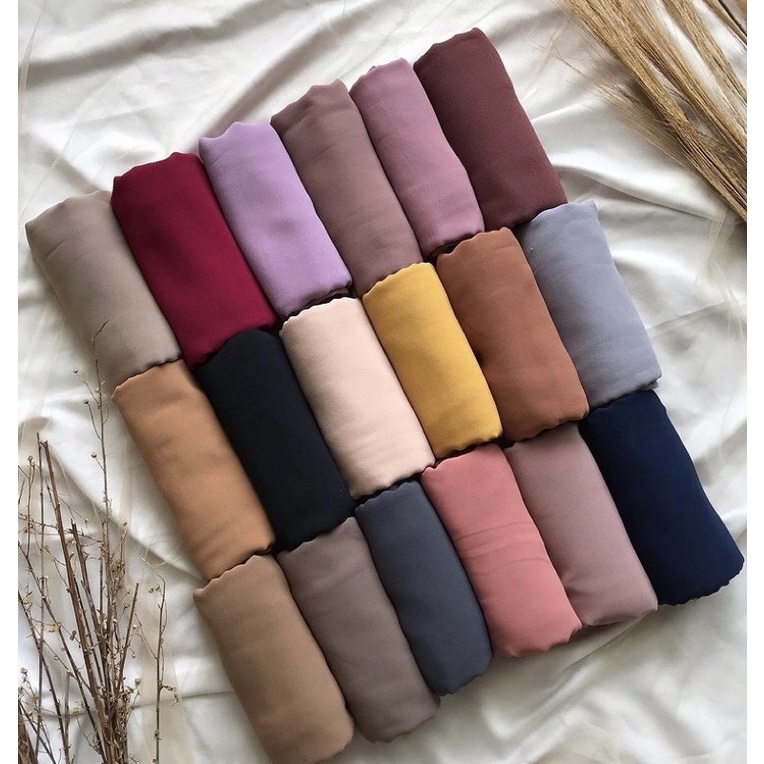 Pashmina Ceruty Babydoll Premium / 180 x 75cm / Pashmina Ceruty / Hijab Pashmina