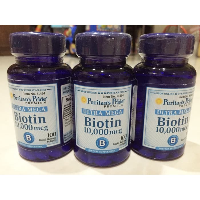 Biotin 10.000 ECER 1Softgel Minoxidil Melatonin Collagen Spirulina USA vit