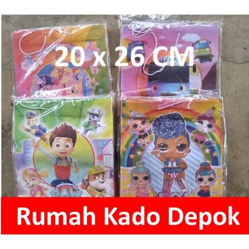 

Langsung Order Goodie Bag - Tas Kertas Snack Ukuran Sedang Motif Tayo Spiderman Frozen DLL terbaik