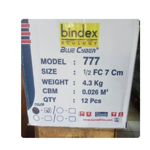 

Ordner Bindex 777 1/2 kwitansi Folio hitam 1 dus