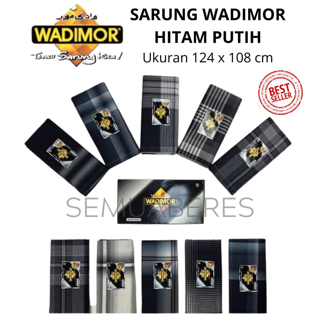 (Grosir 10pcs) Sarung Wadimor Gajah Duduk Motif - Kain Tenun Dewasa Pria Laki Cowo Sholat Solat