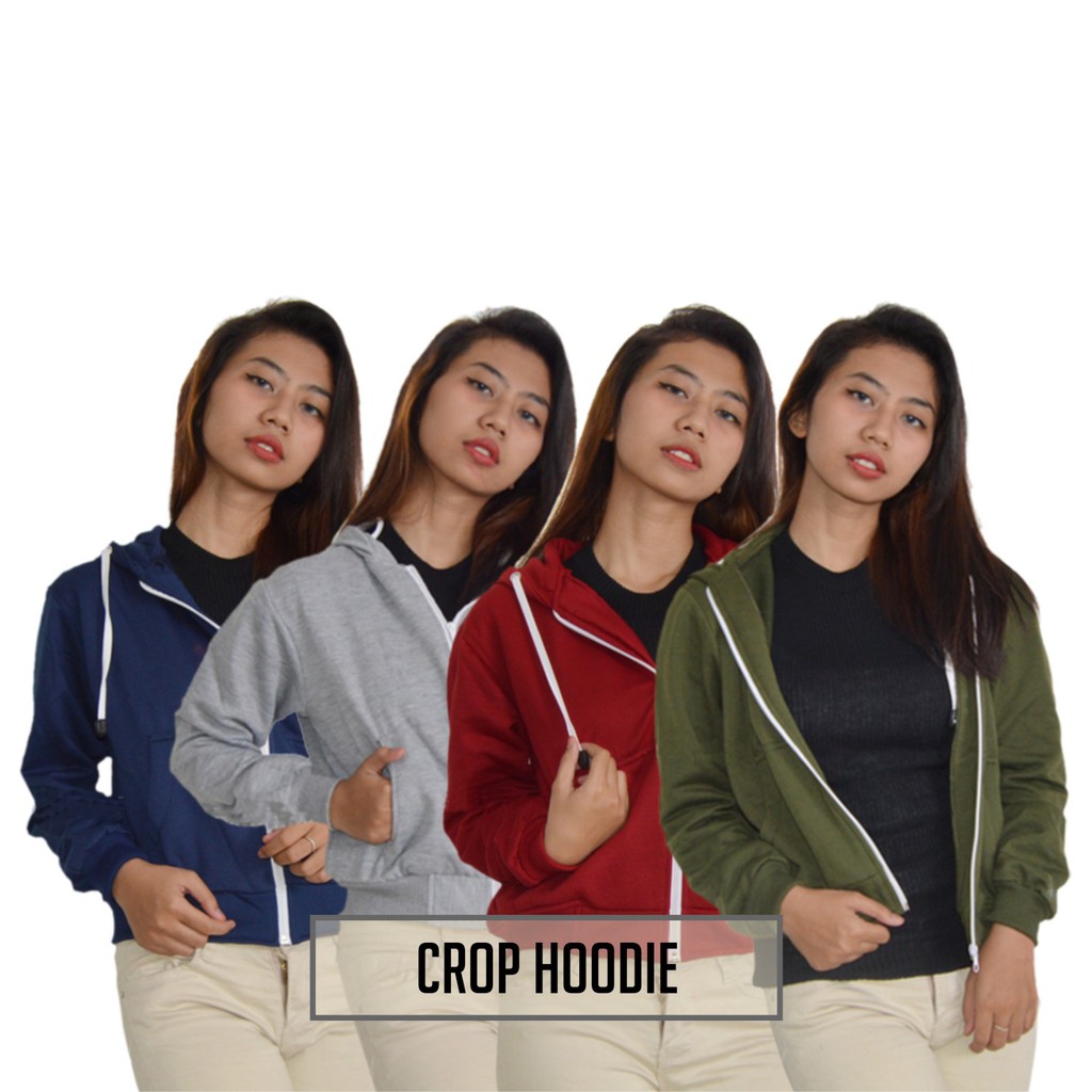 jaket hoodie crop