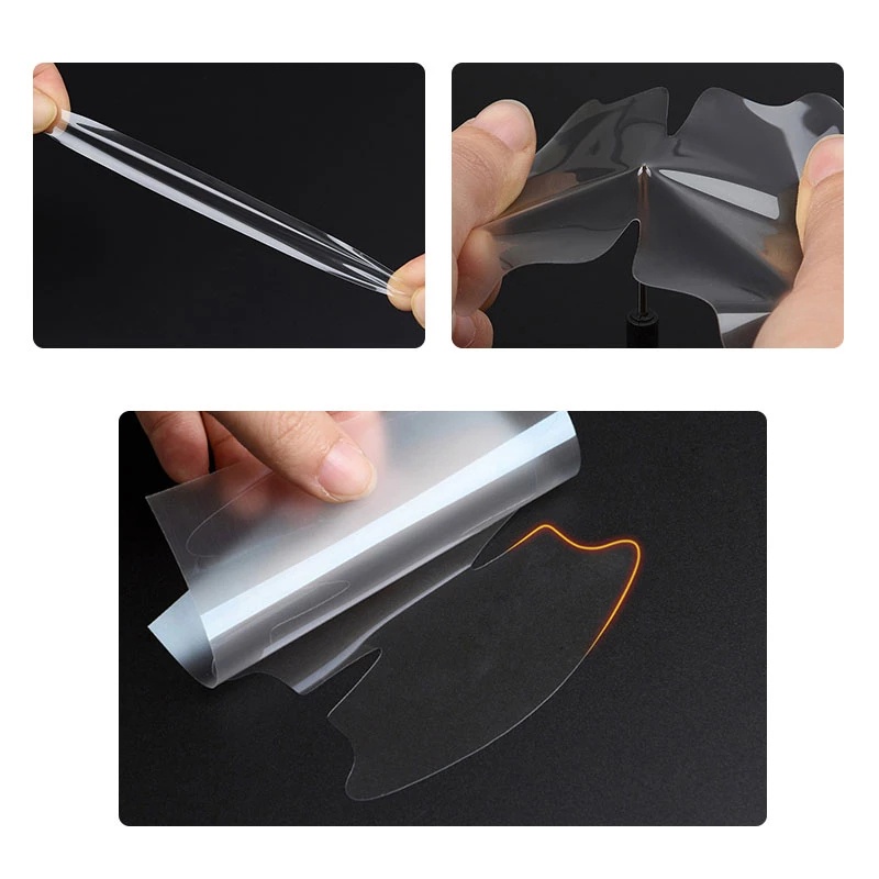 8pcs Car Styling Scratchs Transparan Door Cup Handle Film Pelindung Untuk Toyota GR Gazoo Racing Rush Camry Rav4 Yaris Prius VIos Yaris Corolla Cross Wish Revo CHR Avanza Fortuner