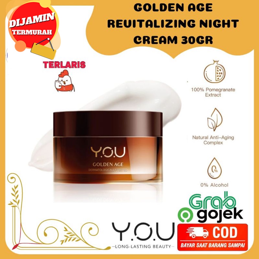 Kosmetik You Golden Age Krim Wajah Siang Hari/Illuminating Day Cream 30g With SPF 30 PA+++