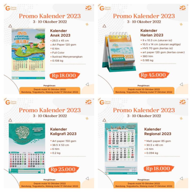 

Kalender Dinding/kalender meja/kalender Anak/kalender kaligrafi 2023