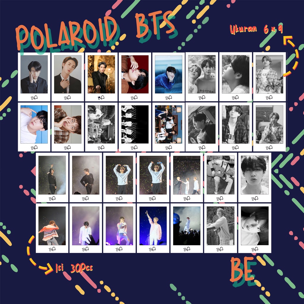 Photocard BTS 30pcs Polaroid/ Lomocard/ Lomocard BTS/ Photocard/ Photocard BTS/Polaroid/cetakfotopol