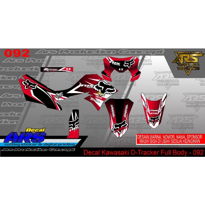 DECAL D TRACKER FULL BODY CUSTOM - STICKER VARIASI D TRACKER FULL BODY