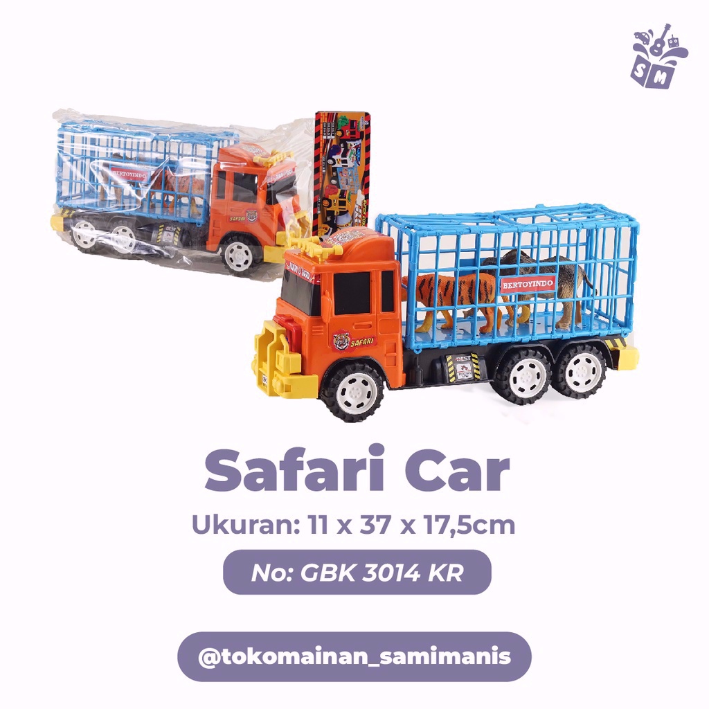 Mainan Mobil Truk Safari isi Hewan 3014-KR