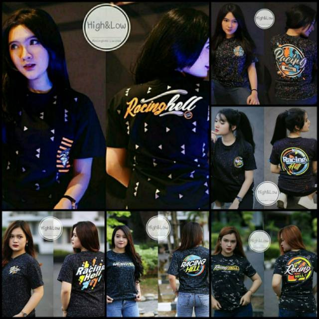 KAOS RACING HELL FULLPRINT LENGAN PENDEK | BAJU DISTRO ANAK RACING PREMIUM HITAM