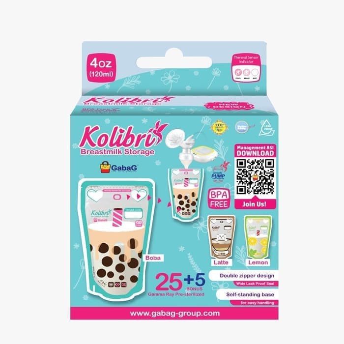 Gabag Kantong Asi kolibri 120 ml Boba