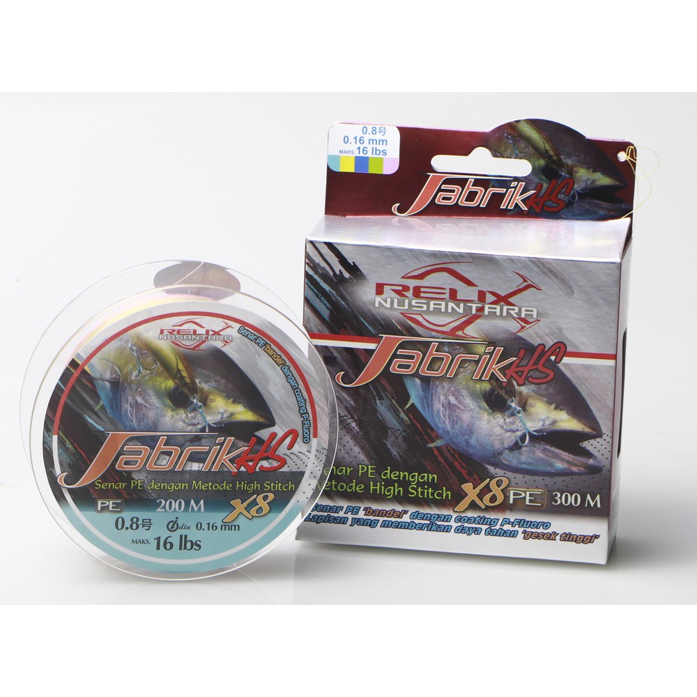 Senar PE Jabrik HS 300M X8 0.16mm 16lbs