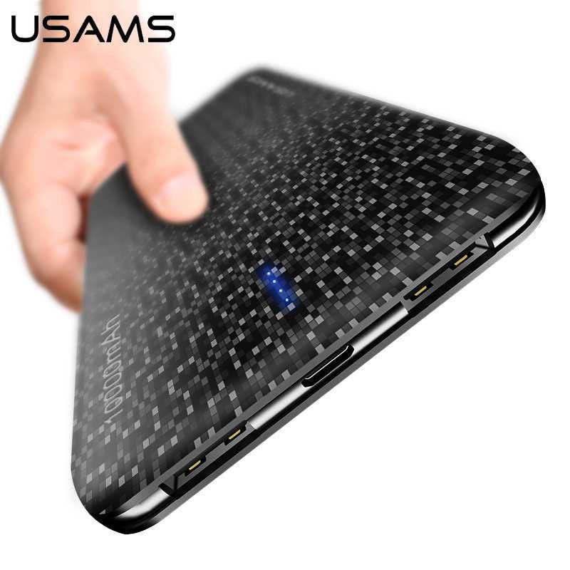 USAMS Power Bank 10000mAh Motif Mosaic - Hitam