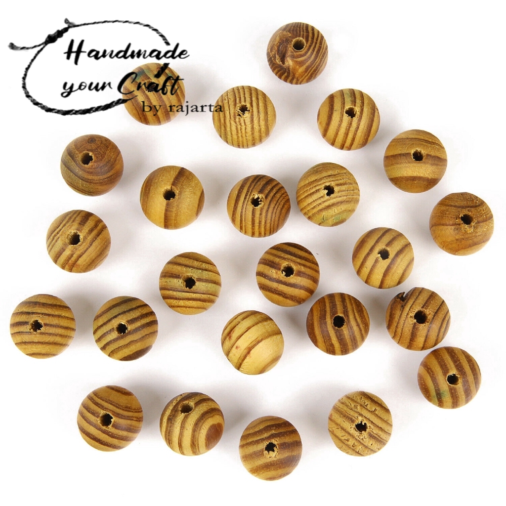 12Pcs Manik Kayu Pinus Strip Import 6-10Mm