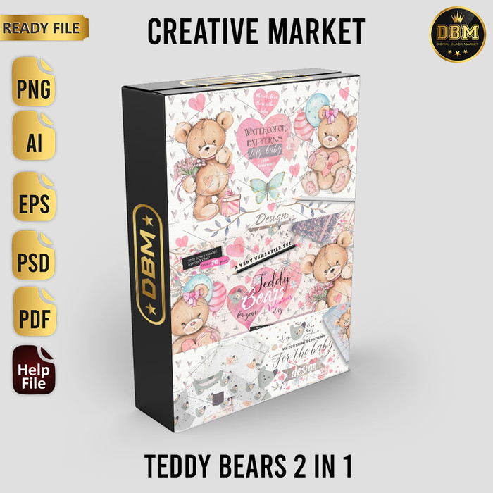 Teddy Bears 2 In 1 - Vector Designs