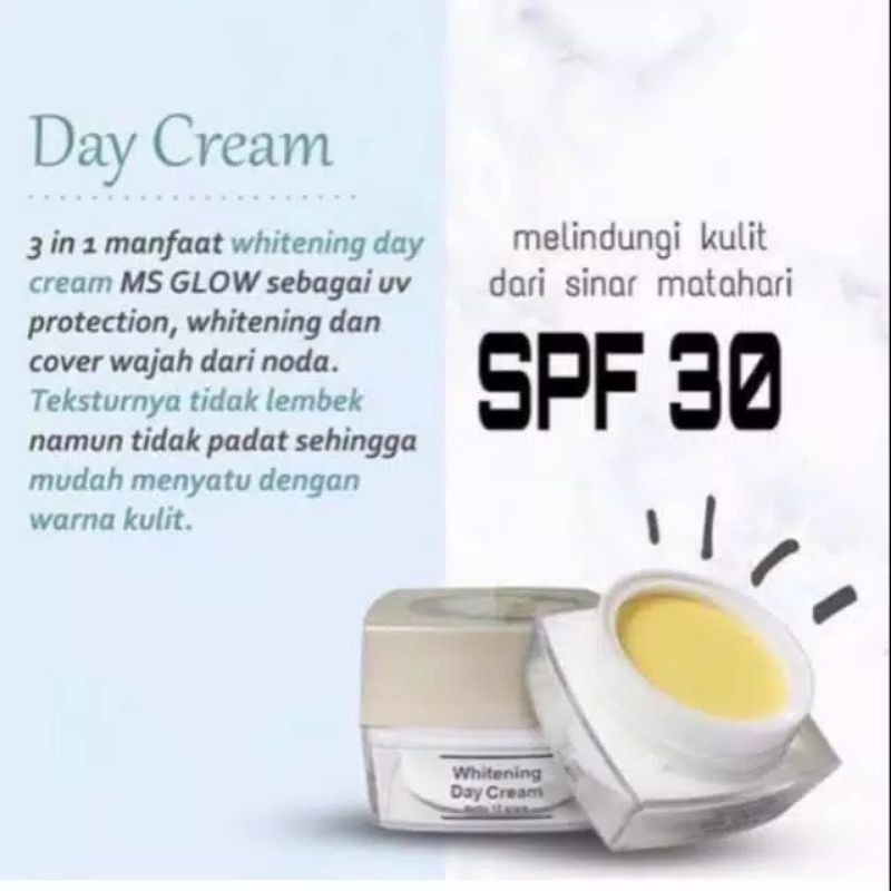 whitening day cream MS glow | cream siang MS glow | MS glow ecer siang | MS glow ecer