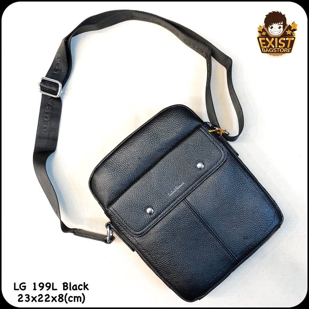 tas pria original lombardi giovanni 199 series bahan asli kulit tas original