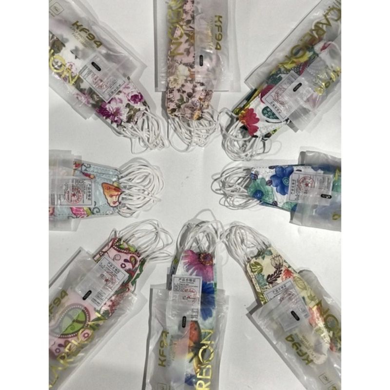 Masker Kf94 Motif Bunga Kemenkes Careion