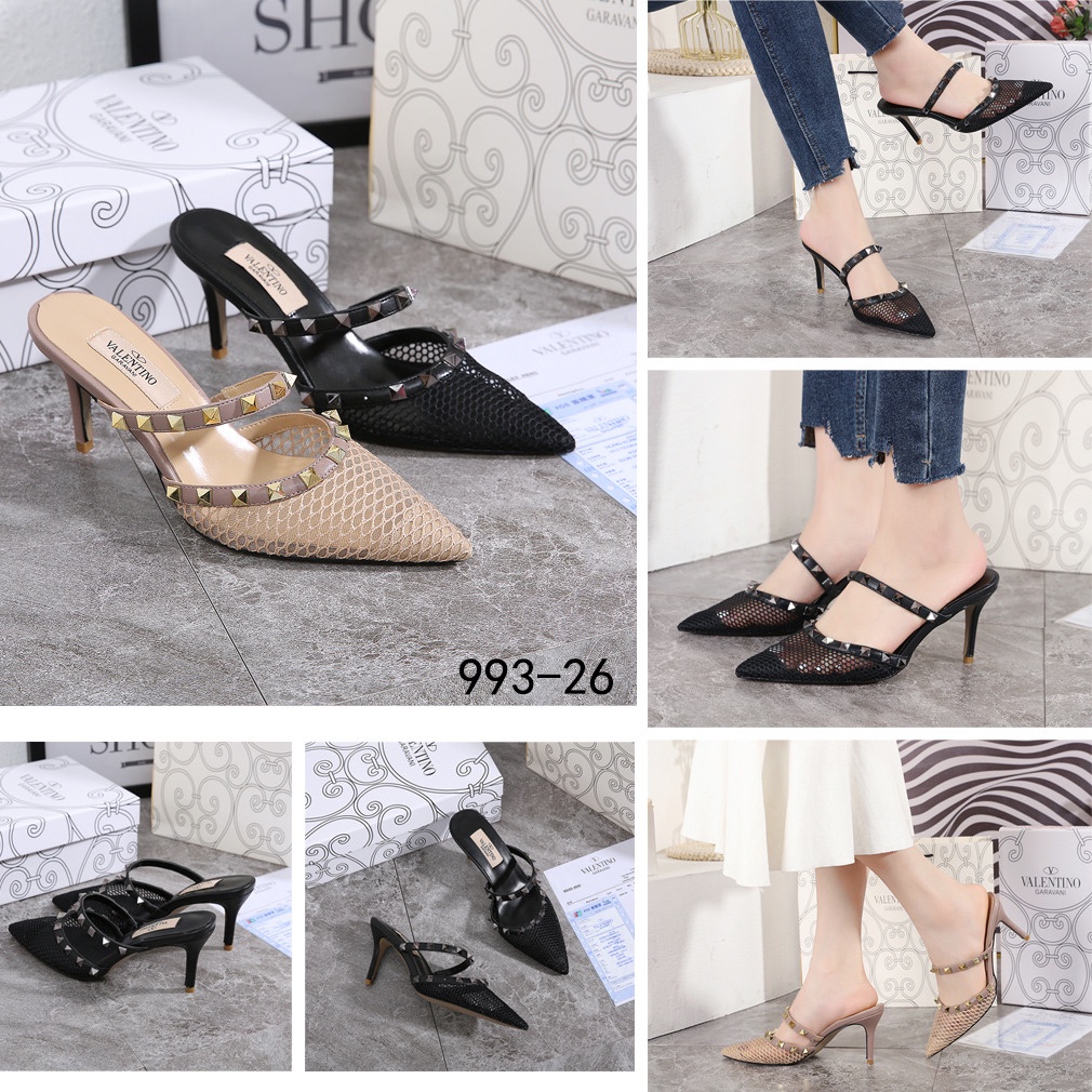 V Stud Heels #993-26