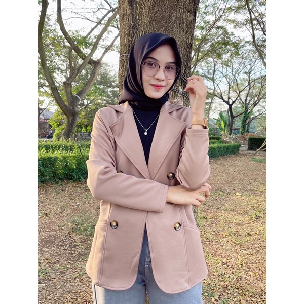 Blazer / blazer import / blazer zara / blazer coklat / blazer coklat wanita / blazer murah / jaket blazer wanita / blazer import wanita / BLAZER GC COMBI BY DYOURA / BLAZER GC COKLAT IMPORT