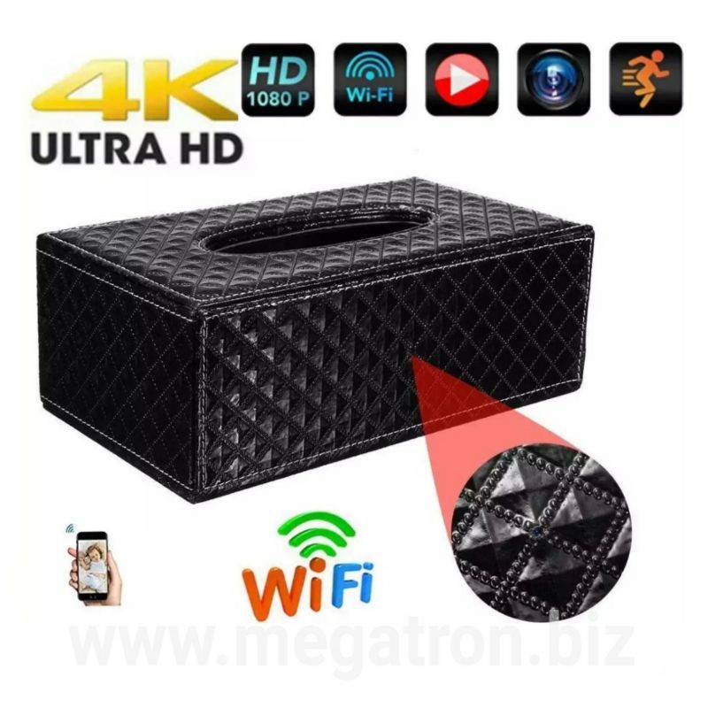 Wifi Spy Camera model Kotak Tisu (support Android/iOS) - resolusi 4K