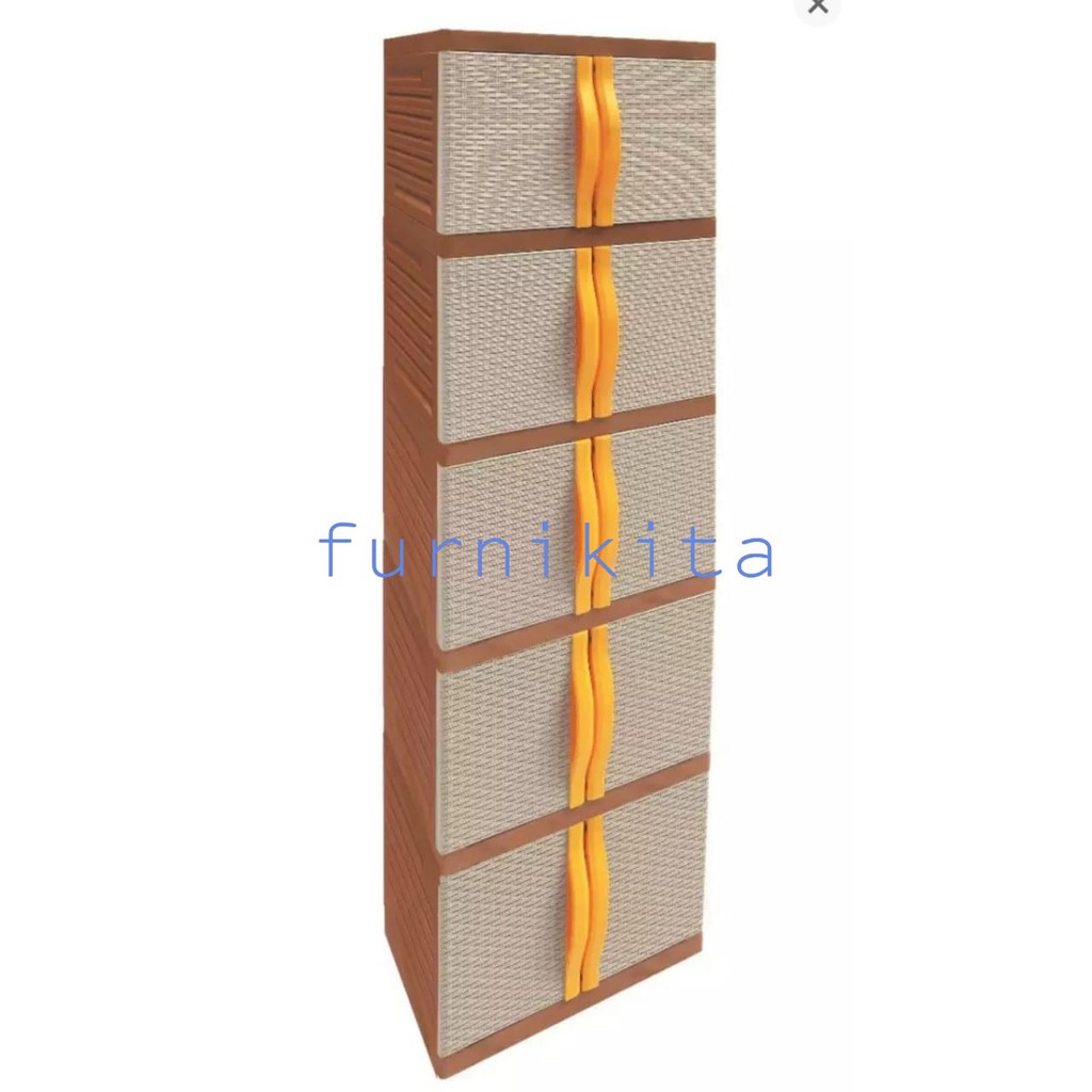 LEMARI PLASTIK SUSUN 5 CLUB / LEMARI PAKAIAN PLASTIK / LEMARI PLASTIK MINICLUB / MINI CLUB