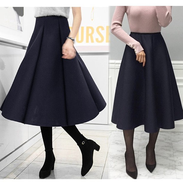 ROK PENDEK MAYUNG JUMBO - MIDI SKIRT POLOS - Rok Wafle Crepe Wanita Casual