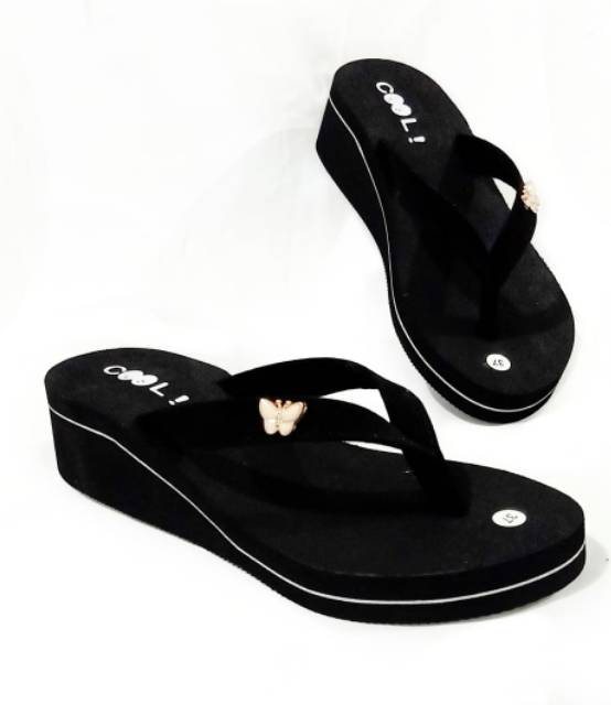 SANDAL WEDGES SPON ADELIA SANDAL WANITA SANDAL HAK TINGGI SANDAL HEELS SANDAL WANITA MURAH (VELVET KUPU)