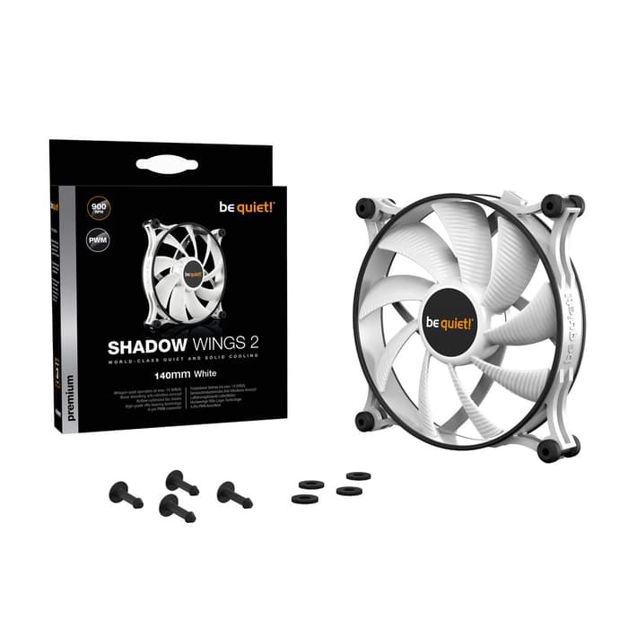 be quiet! Shadow Wings 2 White Version - 140mm PWM / FAN 14CM