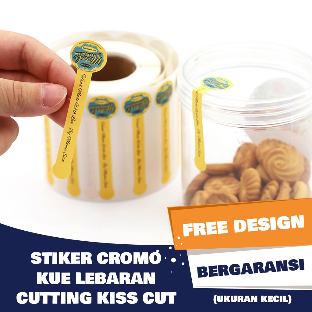

Cetak Stiker Segel Label Kemasan Toples Kue Lebaran Hampers Parcel Idul Fitri Sticker Chromo Bontax Cutting Kiss Cut Sesuai Pola Custom - Tinggal Tempel