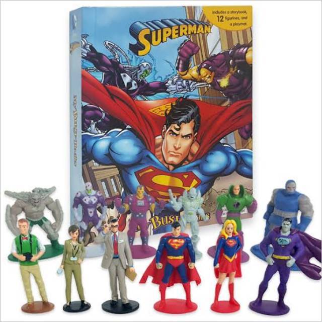 Superman busy book activity education game figure story playmat toy anak mainan superhero child kid