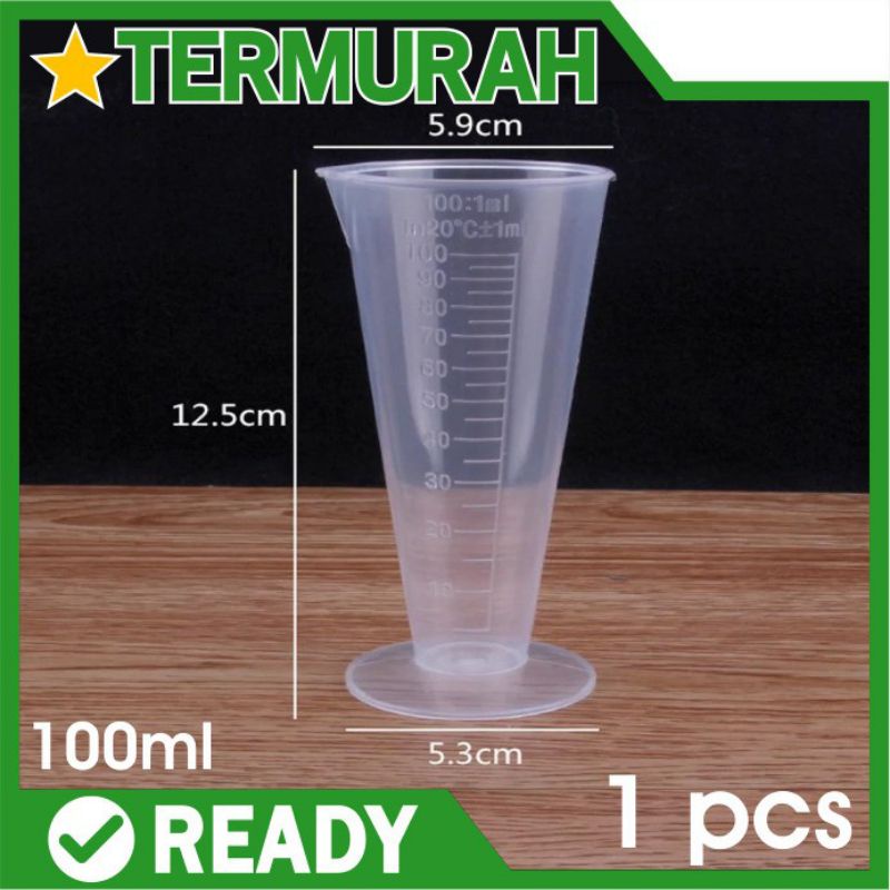 Gelas takar 100ml / jigger takar transparant Plastik