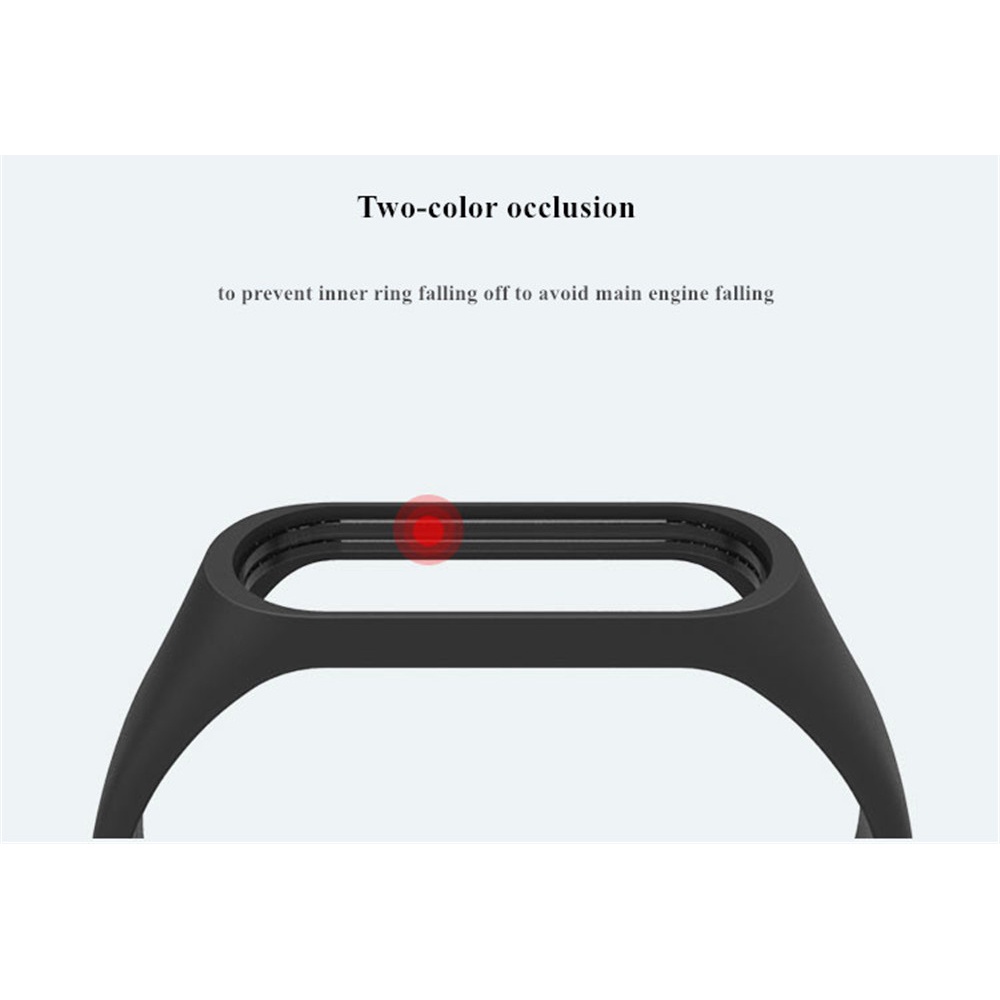 Silicone Strap Watchband Xiaomi Mi Band 3 (Replika 1:1) - Hitam